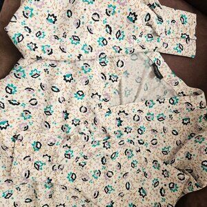 ANN TAYLOR Floral Blouse Top Sz M/L